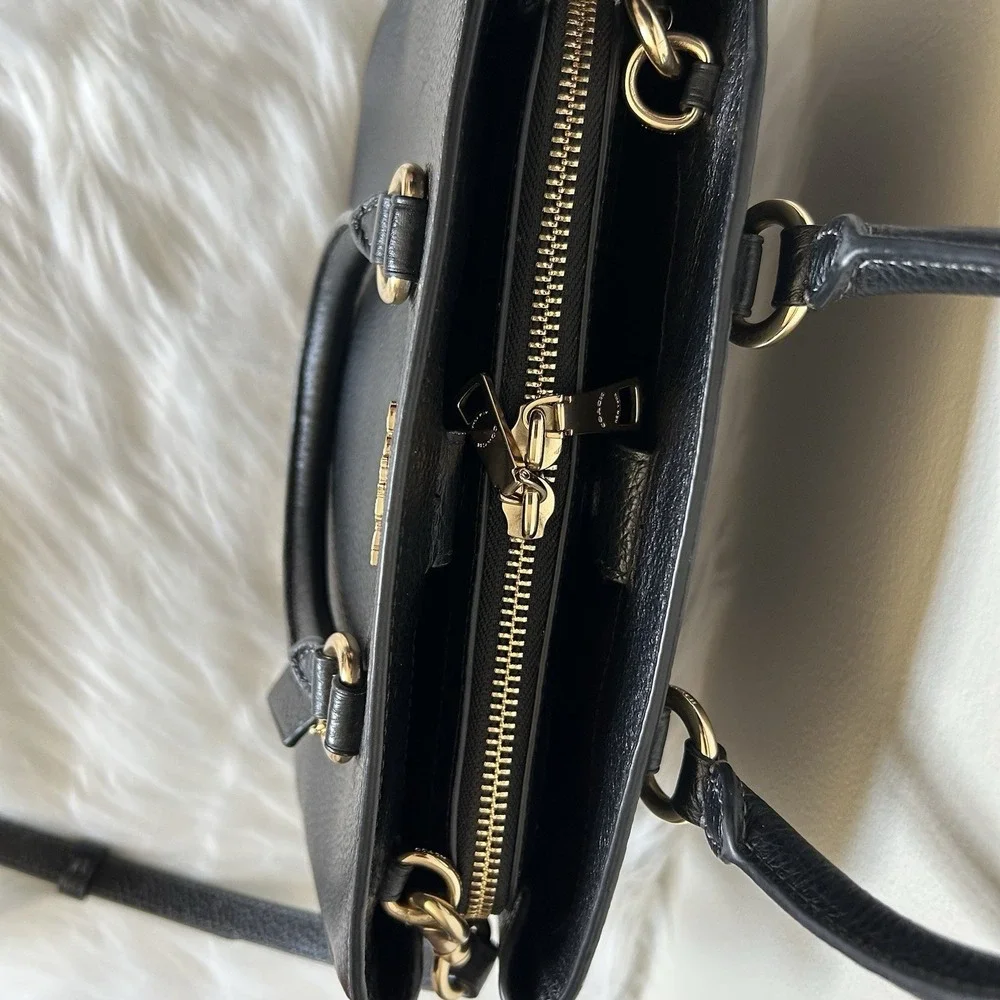 Coach Savannah Small Black Pebbled Leather Satchel Shoulder Bag Excellent - Picture 13 of 16